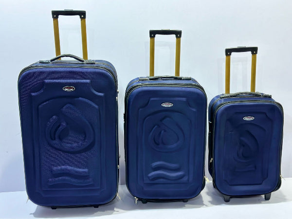 3 pcs luggage sets for travelling soft shell travell trolly