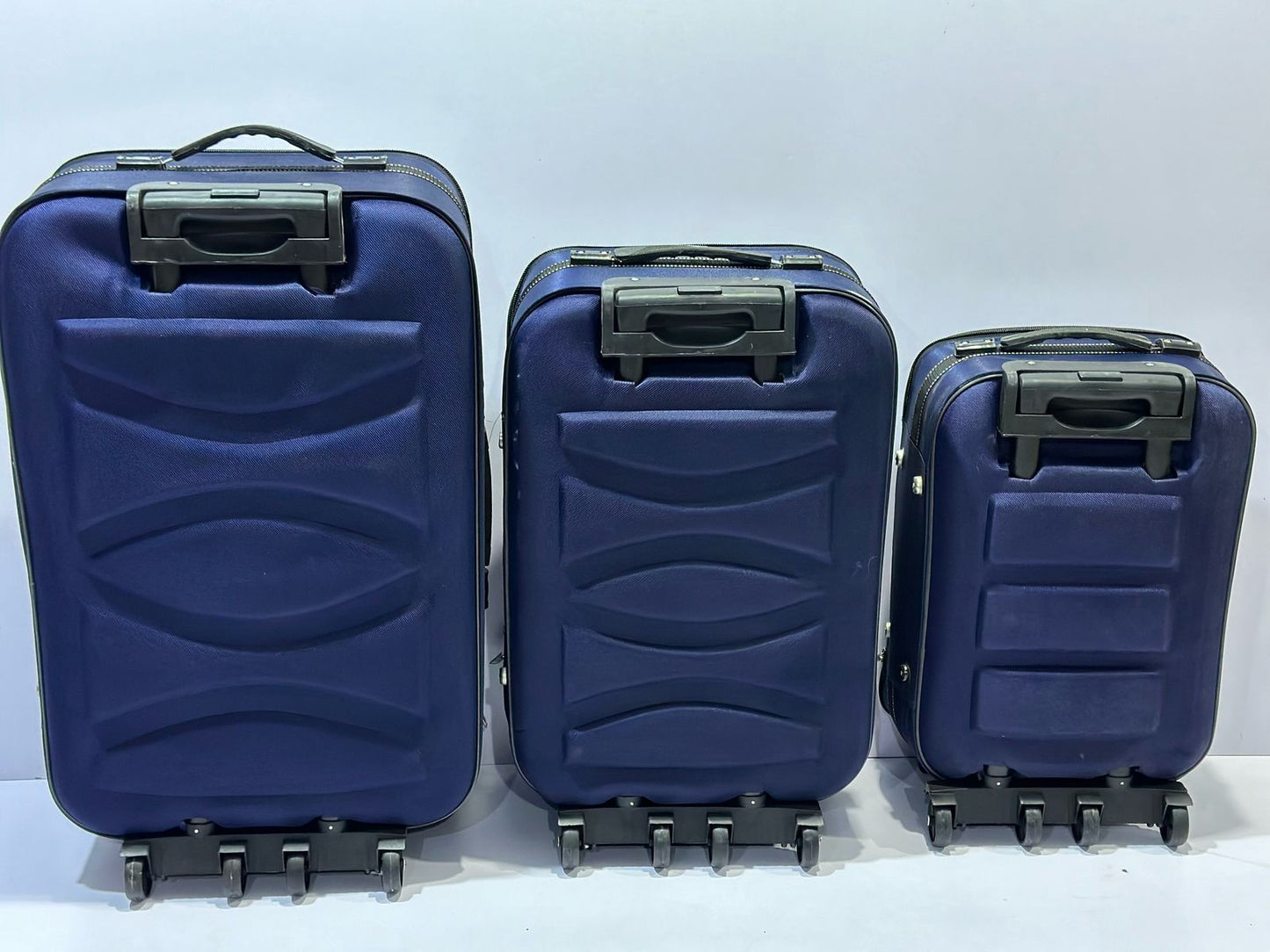 3 pcs luggage sets for travelling soft shell travell trolly
