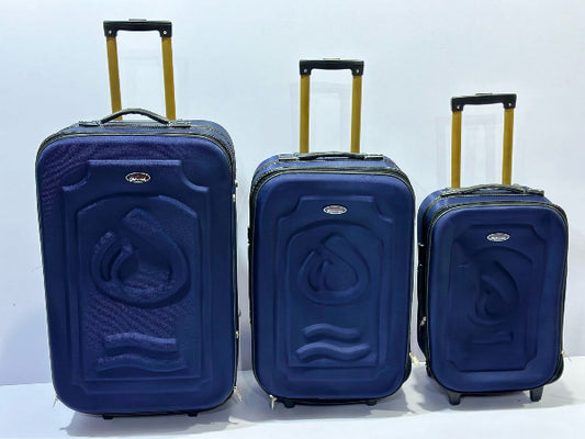 3 pcs luggage  sets for travelling soft shell travell trolly