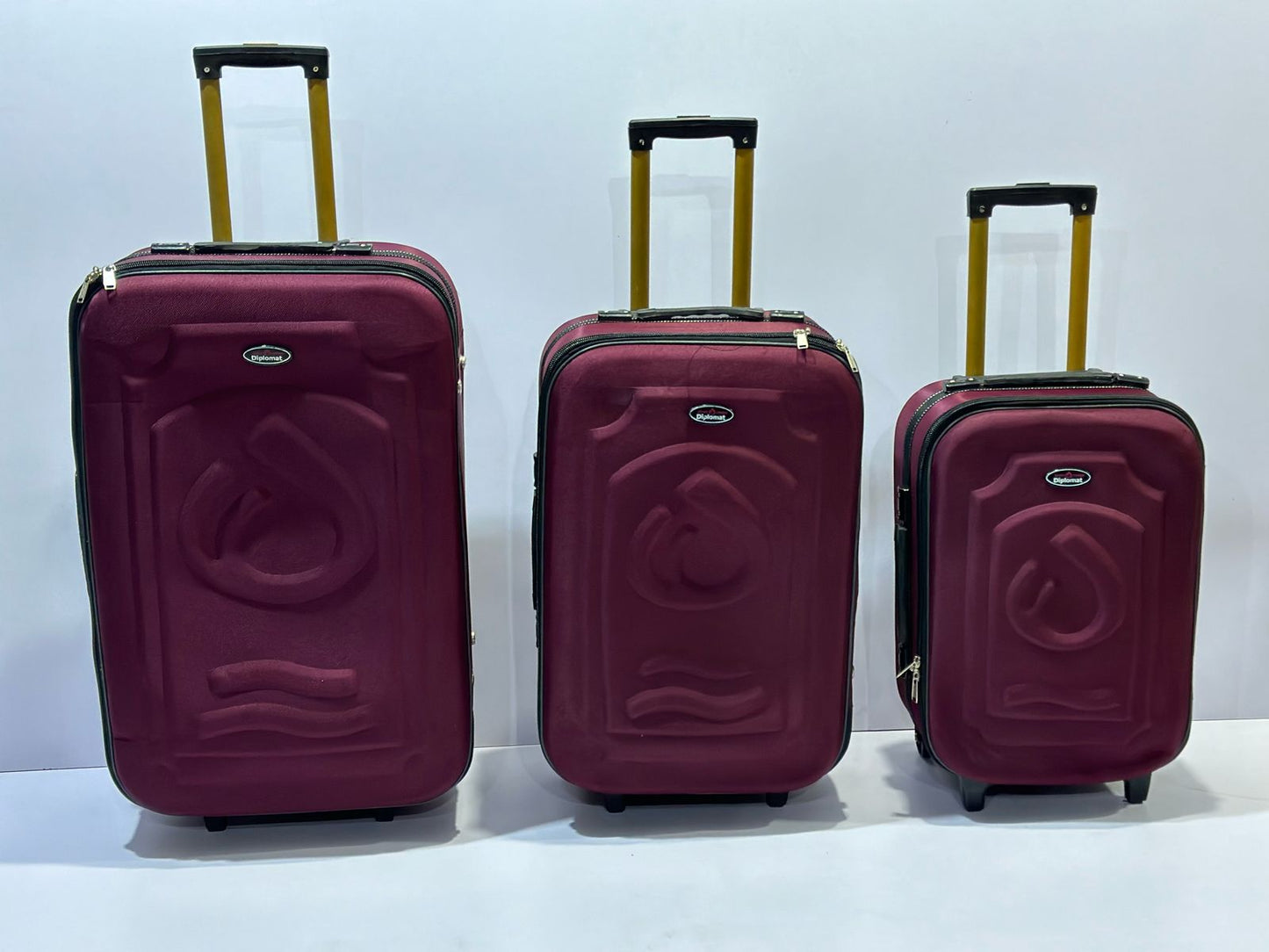 3 pcs luggage  sets for travelling soft shell travell trolly